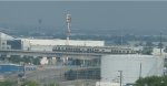 UP Express on the viaduct approaching Pearson Airport